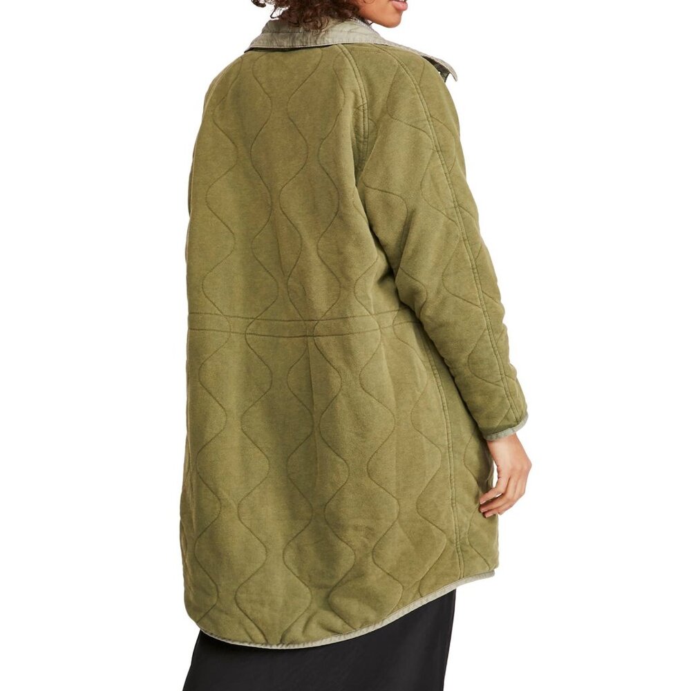 Free People, Puffed Out Dolman Jacket, Moss, Size XS, NWT - Picture 3 of 4